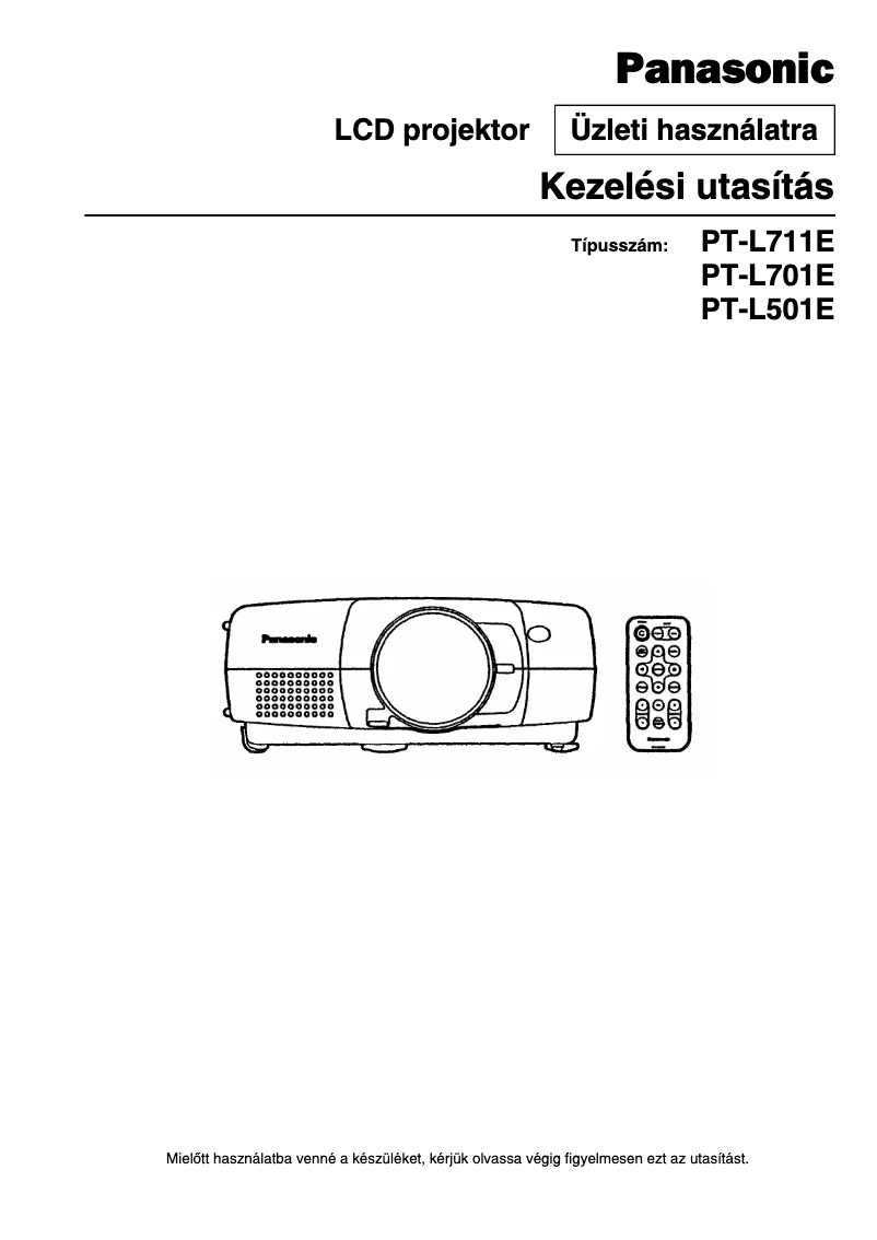 Imagen de la primera página del manual del dispositivo PT-L711E
