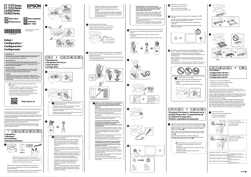 Página 1 del manual Guía de instalación Epson EcoTank L6460