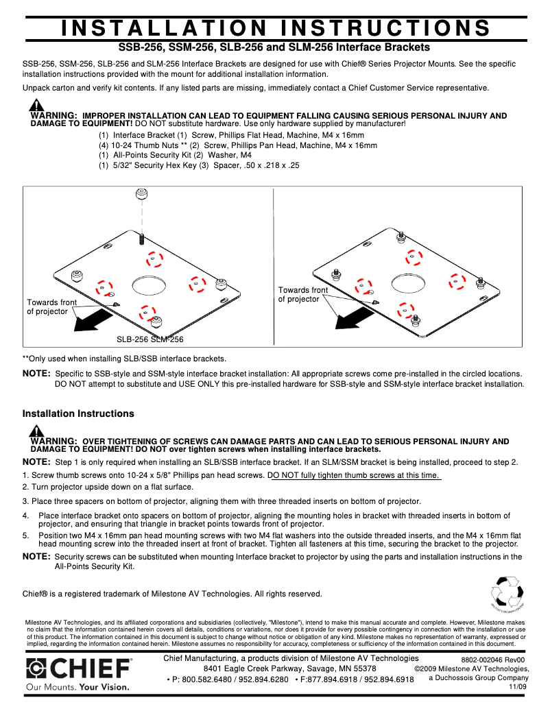 Image de la première page du manuel de l'appareil SLM256