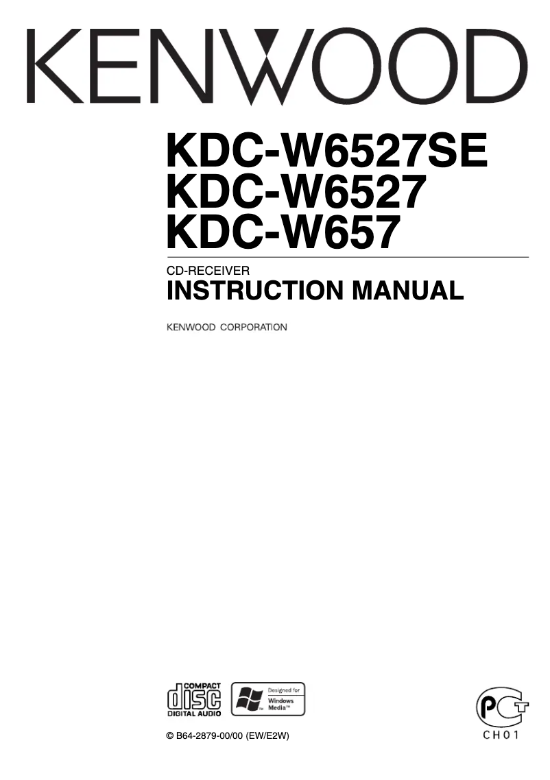 Page n°1 - Manuel utilisateur Kenwood KDC-W6527
