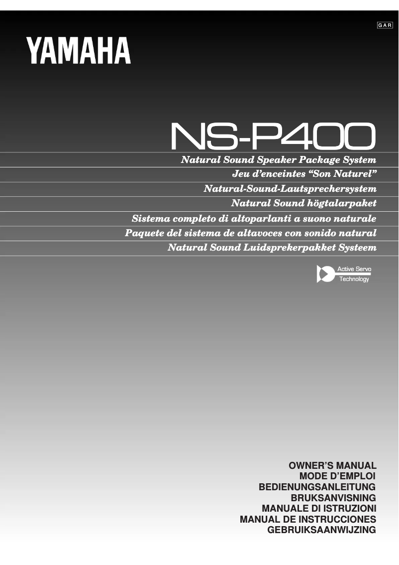 Page 1 de la notice Manuel utilisateur Yamaha NS-P400