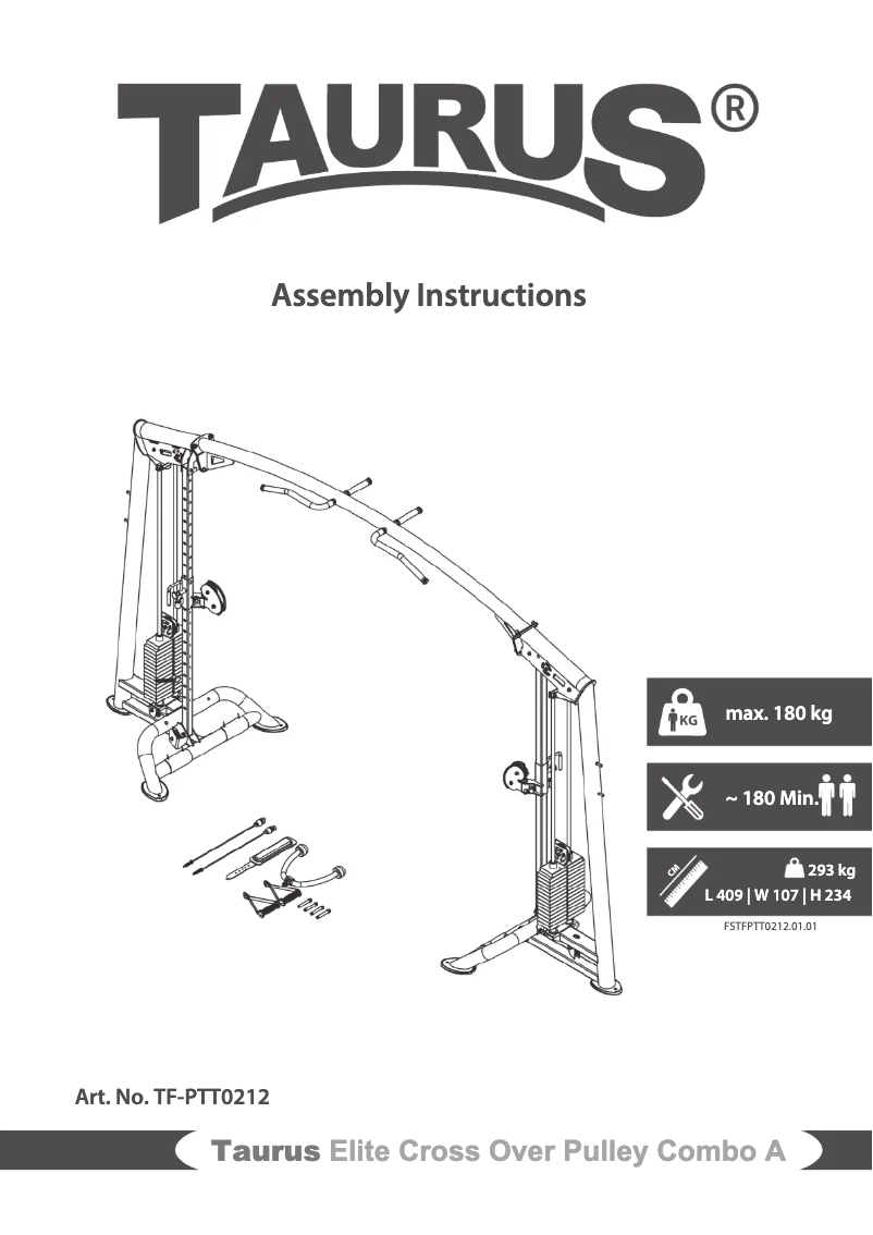 Page 1 of the manual User Manual Taurus Studio Cross Over Pulley Combo A