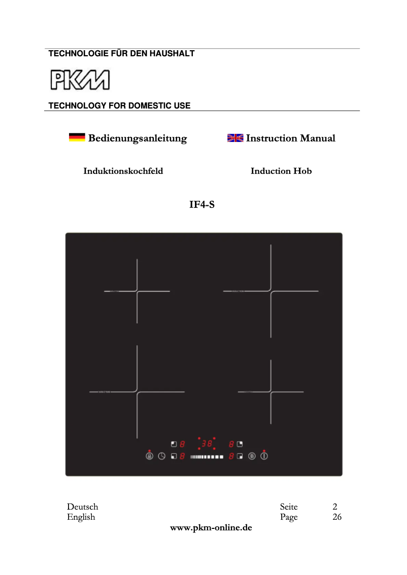 Image de la première page du manuel de l'appareil IF4-S