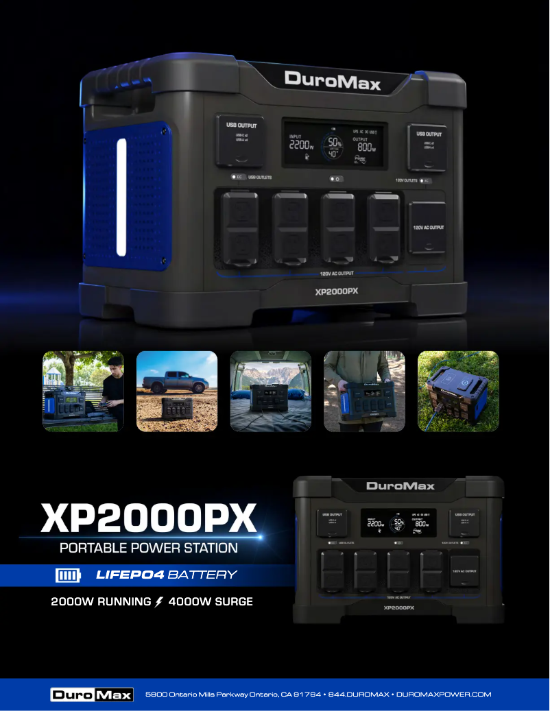 Page n°1 - Fiche technique DuroMax XP2000PX