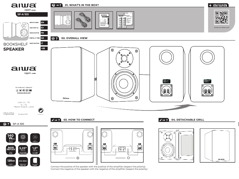 Image de la première page du manuel de l'appareil SP-A100