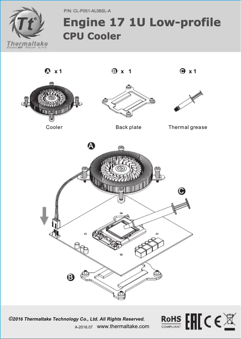 Page 1 de la notice Manuel utilisateur Thermaltake Engine 17