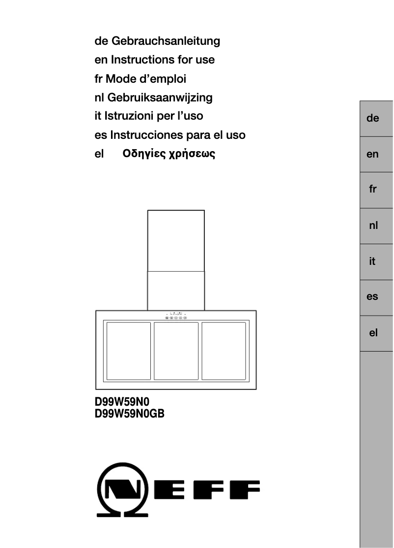 Page 1 de la notice Manuel utilisateur Neff D99W59N0