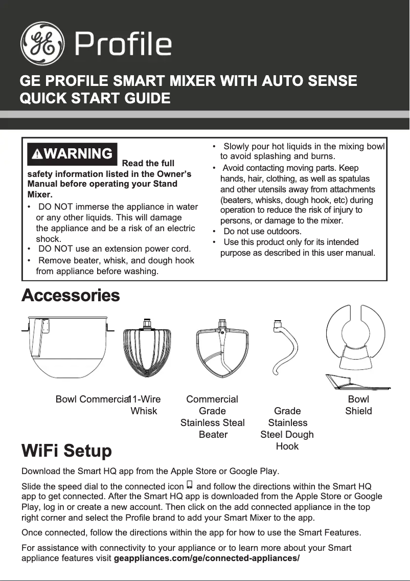 Page n°1 - Manuel utilisateur GE Profile P8MSASS6TOW