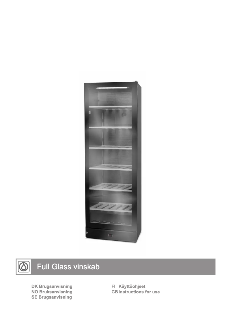 Page 1 de la notice Manuel utilisateur Vestfrost FZ 414 W