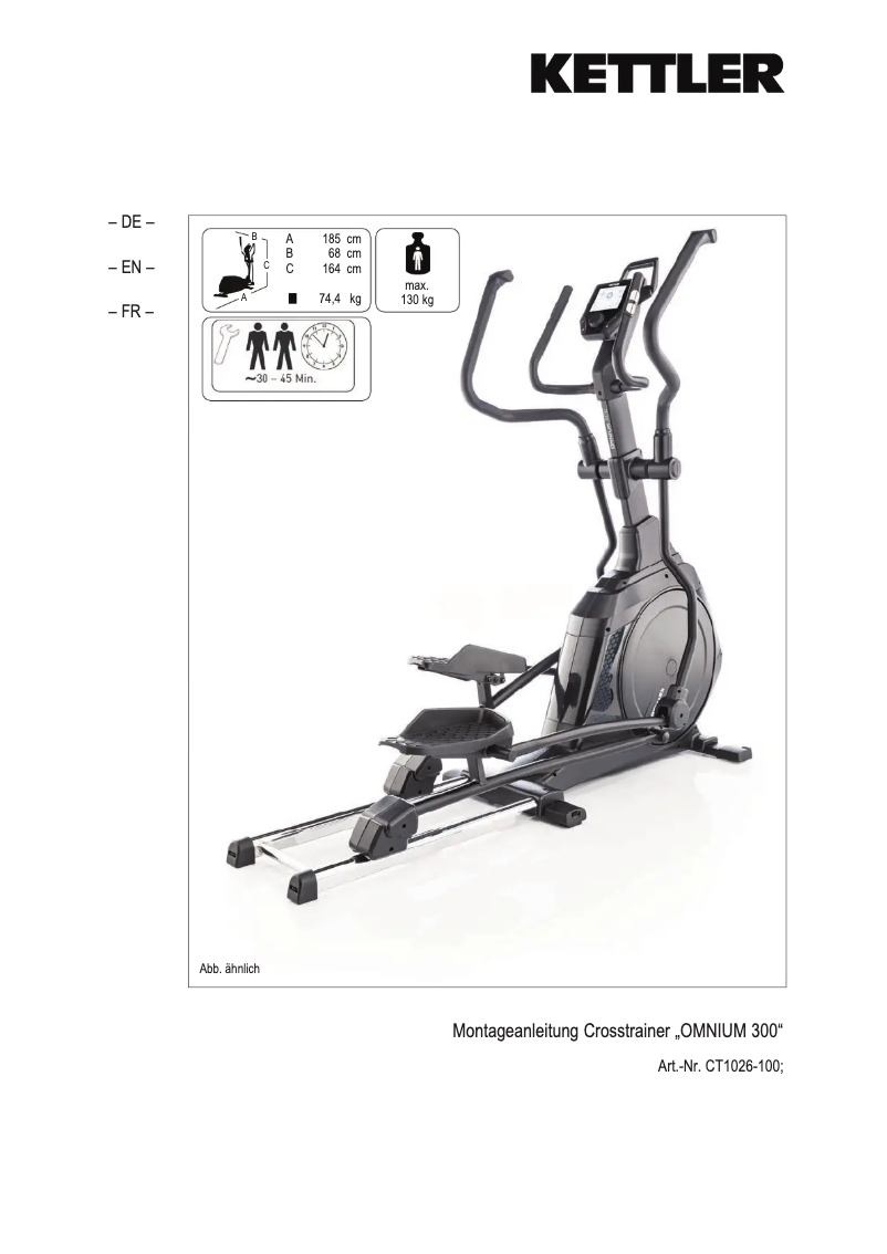 Página 1 del manual Manual de usuario Kettler Omnium 300
