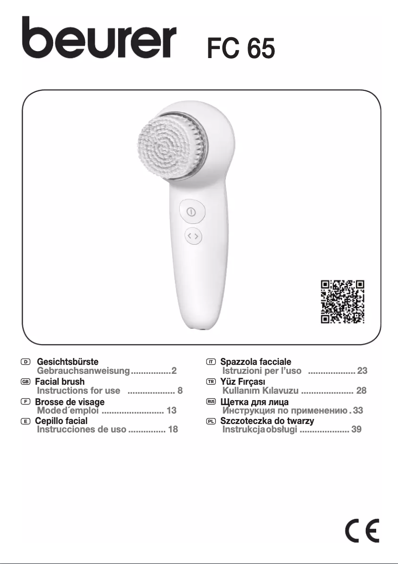 Page 1 de la notice Mode d'emploi Beurer FC 65