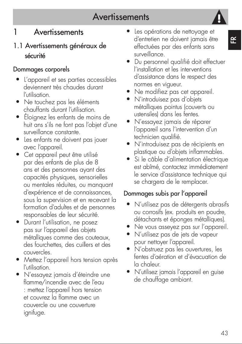 Page n°1 - Manuel utilisateur Smeg CPR115S