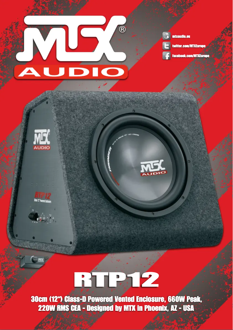 Page n°1 - Manuel utilisateur MTX Audio RTP12