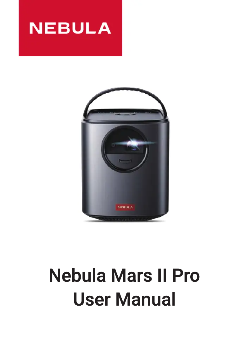 Page 1 de la notice Manuel utilisateur Nebula Mars II Pro