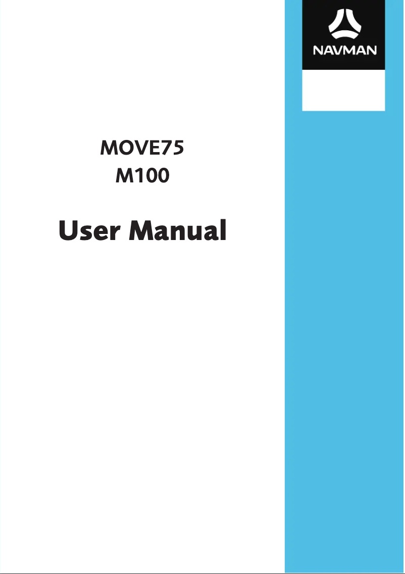 Page n°1 - Manuel utilisateur Navman M100