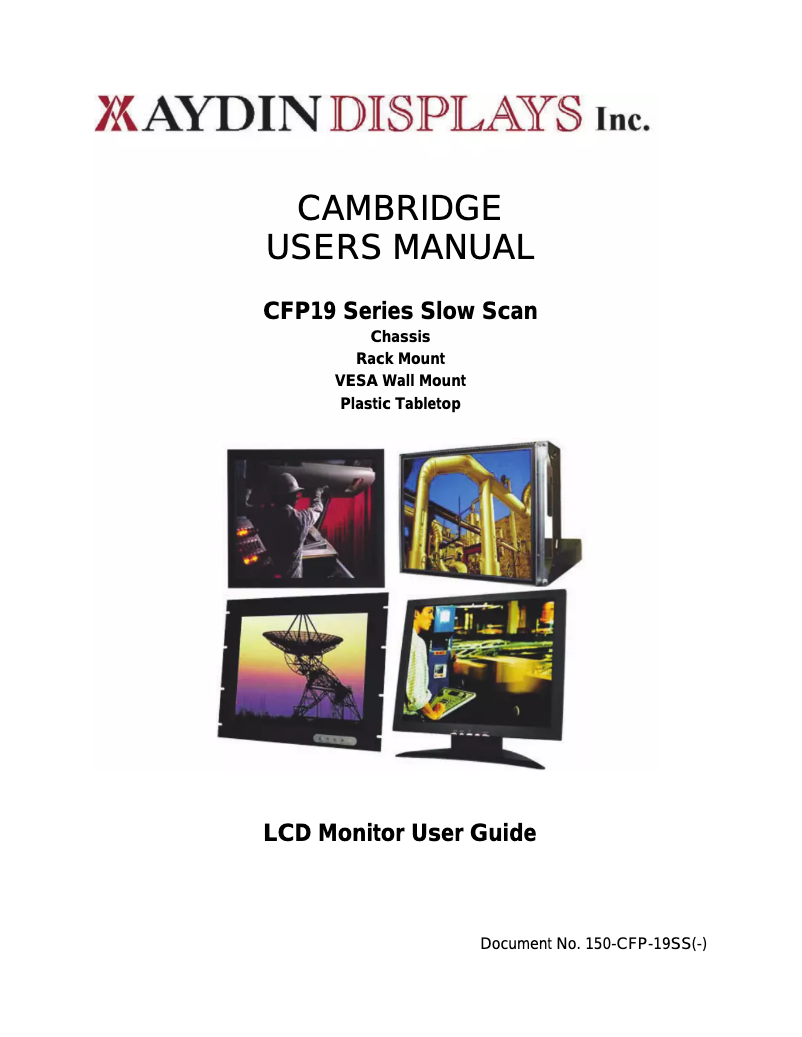 Page n°1 - Manuel utilisateur Aydin CFP19C1-230-00C