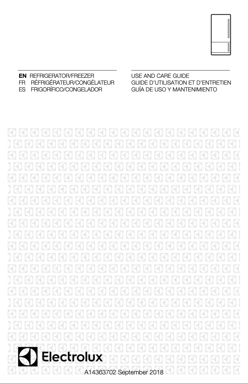 Page 1 de la notice Manuel d'utilisation et d'entretien Electrolux EI12BF25US