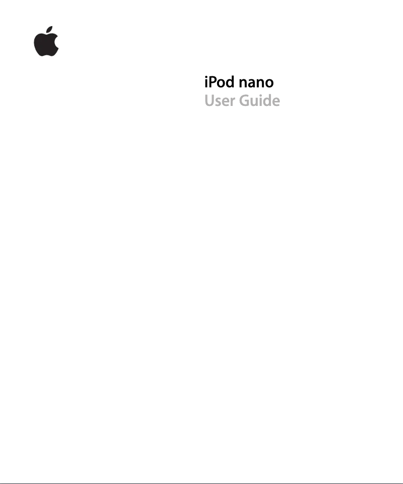 Página 1 del manual Manual de usuario Apple iPod Nano 4th generation