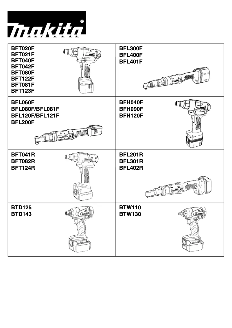 Page n°1 - Manuel utilisateur Makita BFT021FZ