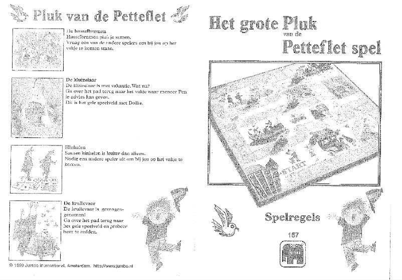 Imagen de la primera página del manual del dispositivo Het grote Pluk van de Petteflet spel