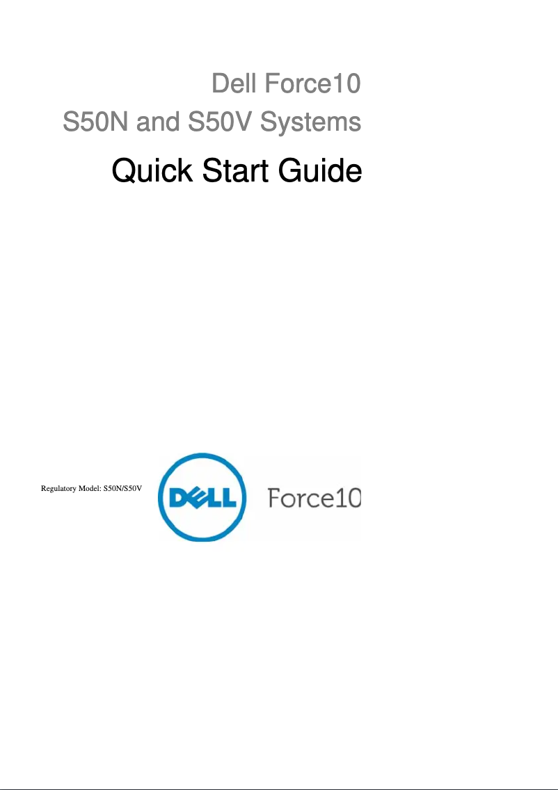 Page n°1 - Guide d'installation Dell Force10 S50P