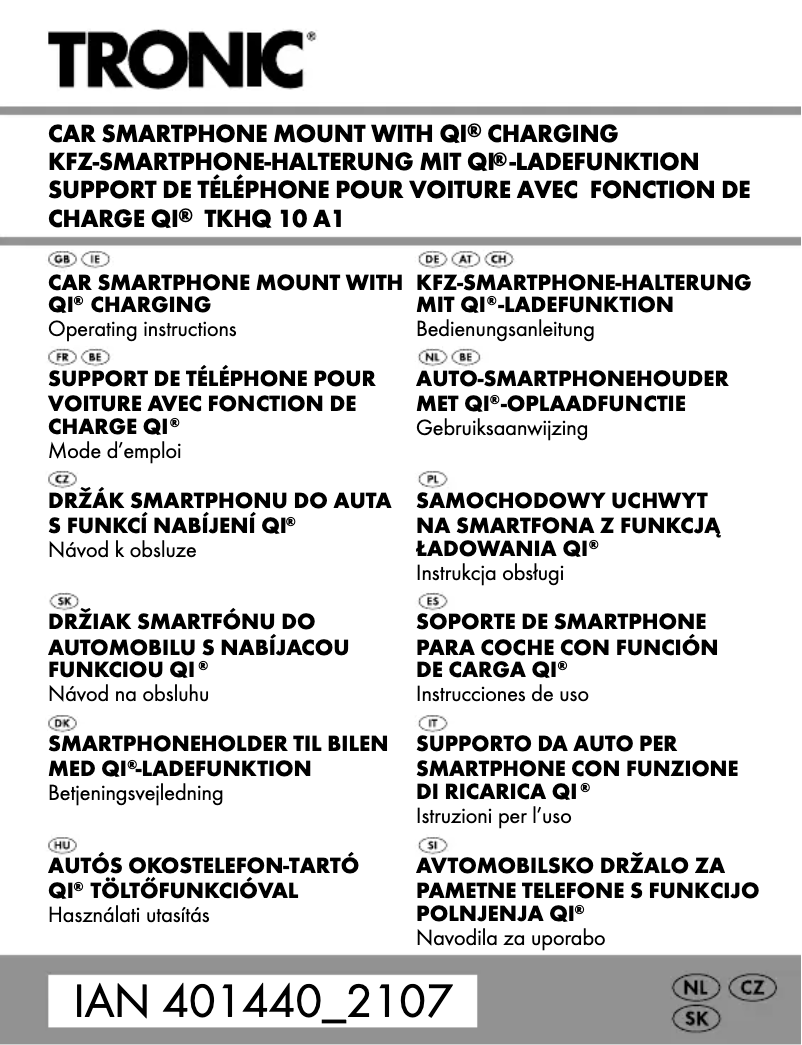 Page 1 de la notice Manuel utilisateur Tronic TKHQ 10 A1