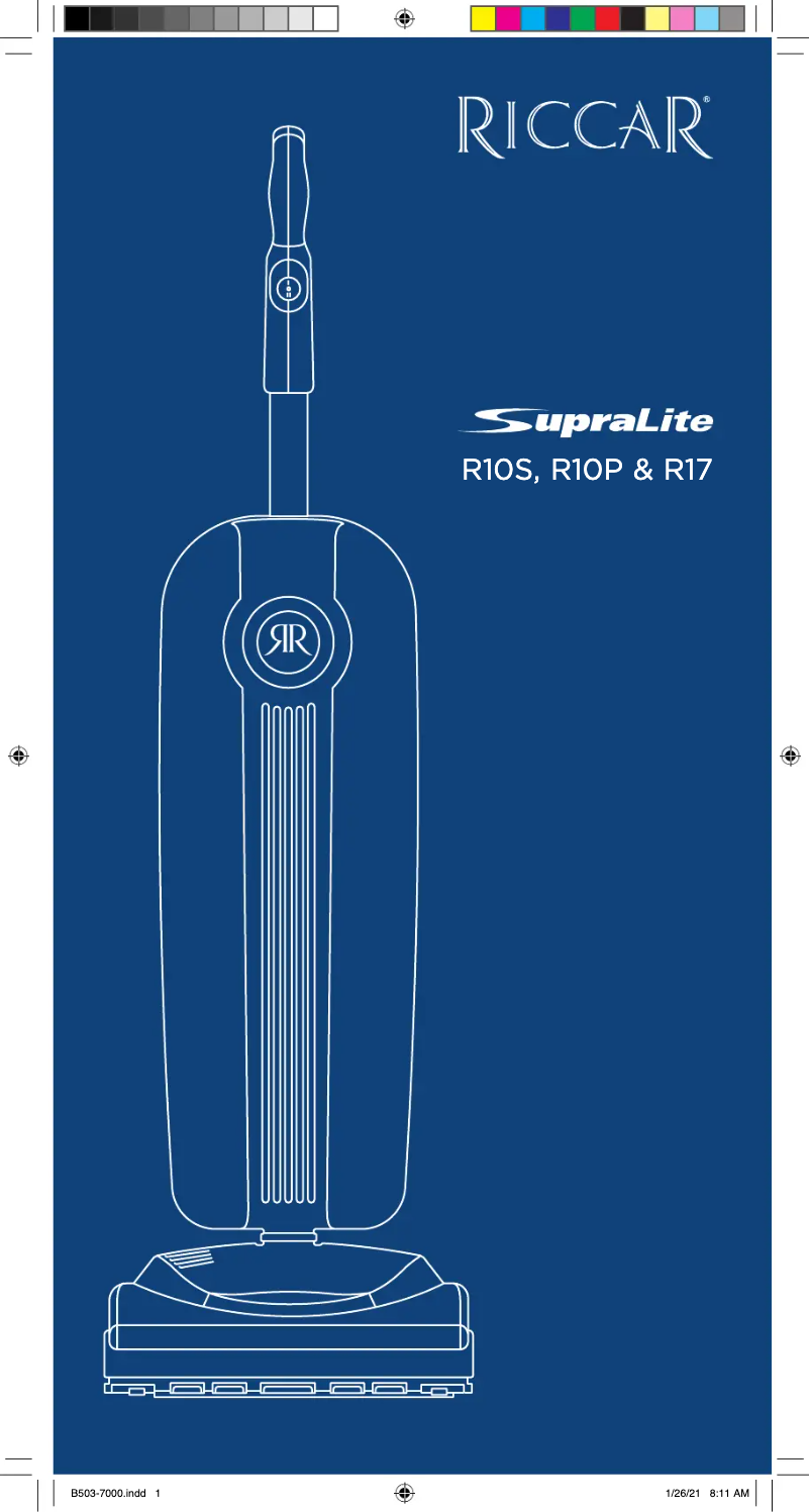 Page 1 de la notice Manuel utilisateur Riccar SupraLite Premium R10P