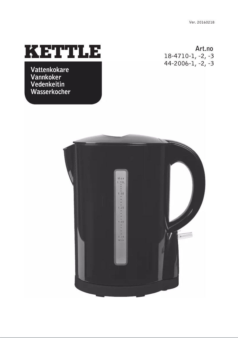 Page n°1 - Manuel utilisateur Clas Ohlson WK8283B