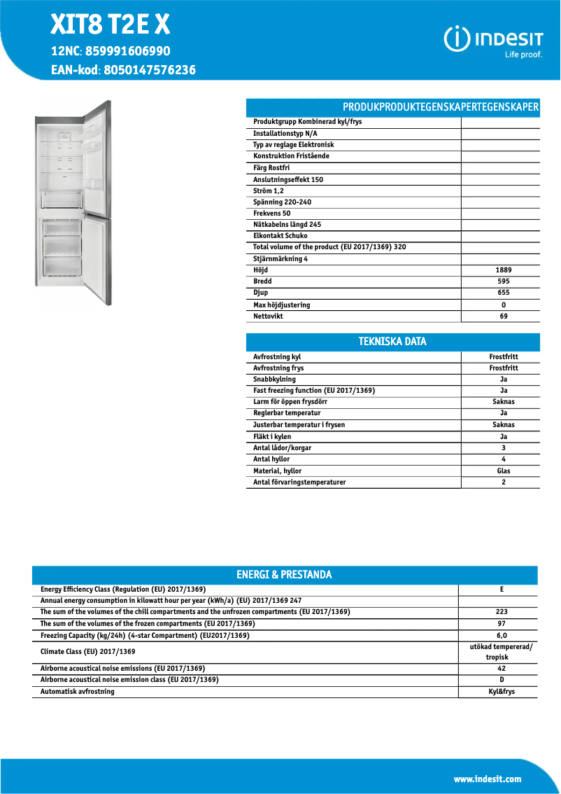 Image de la première page du manuel de l'appareil XIT8 T2E X