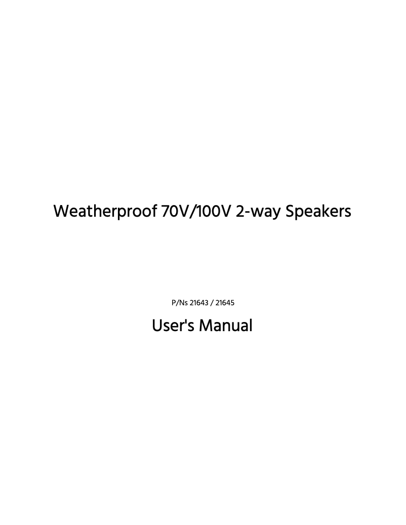 Imagen de la primera página del manual del dispositivo 21643