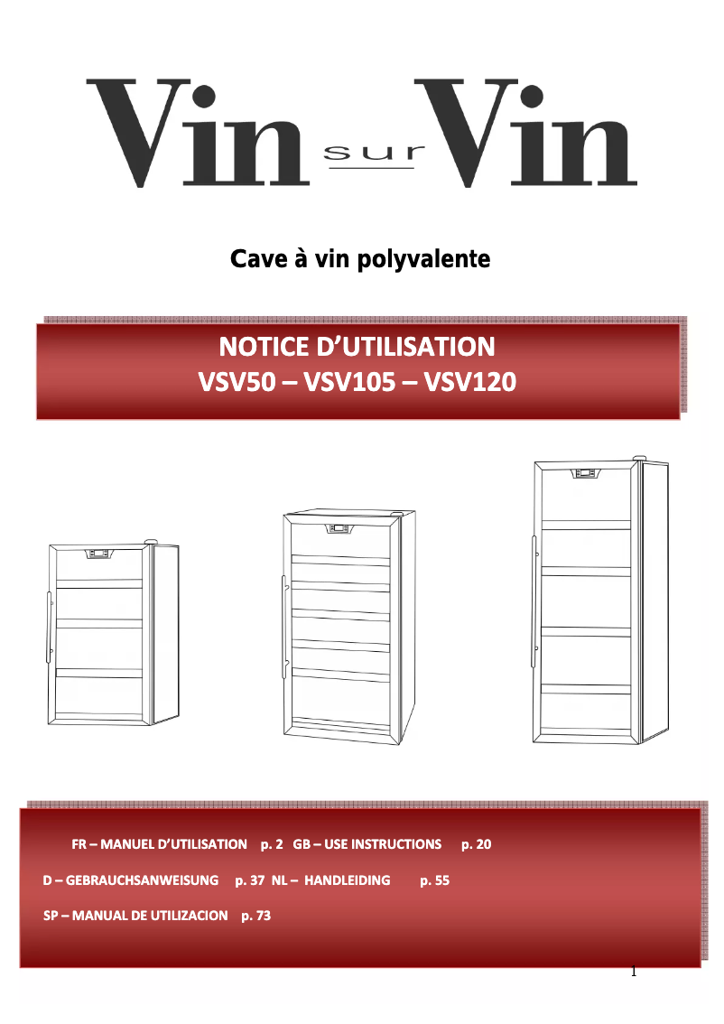 Page n°1 - Manuel utilisateur Climadiff VSV50