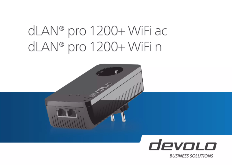 Page 1 de la notice Manuel utilisateur Devolo dLAN pro 1200+ WiFi n