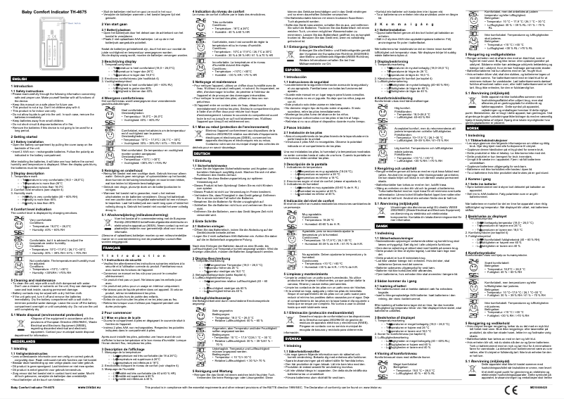 Page 1 de la notice Manuel utilisateur Topcom Baby Comfort Indicator 101
