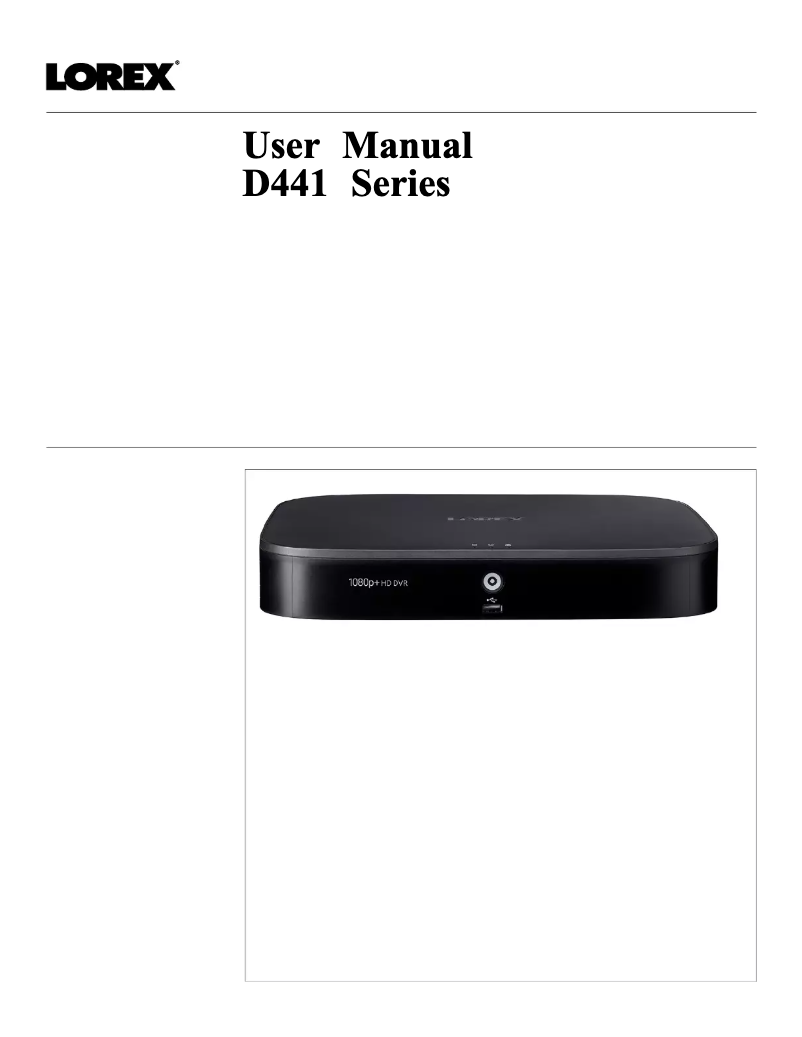 Página 1 del manual Manual de usuario Lorex DF162-C2NAE