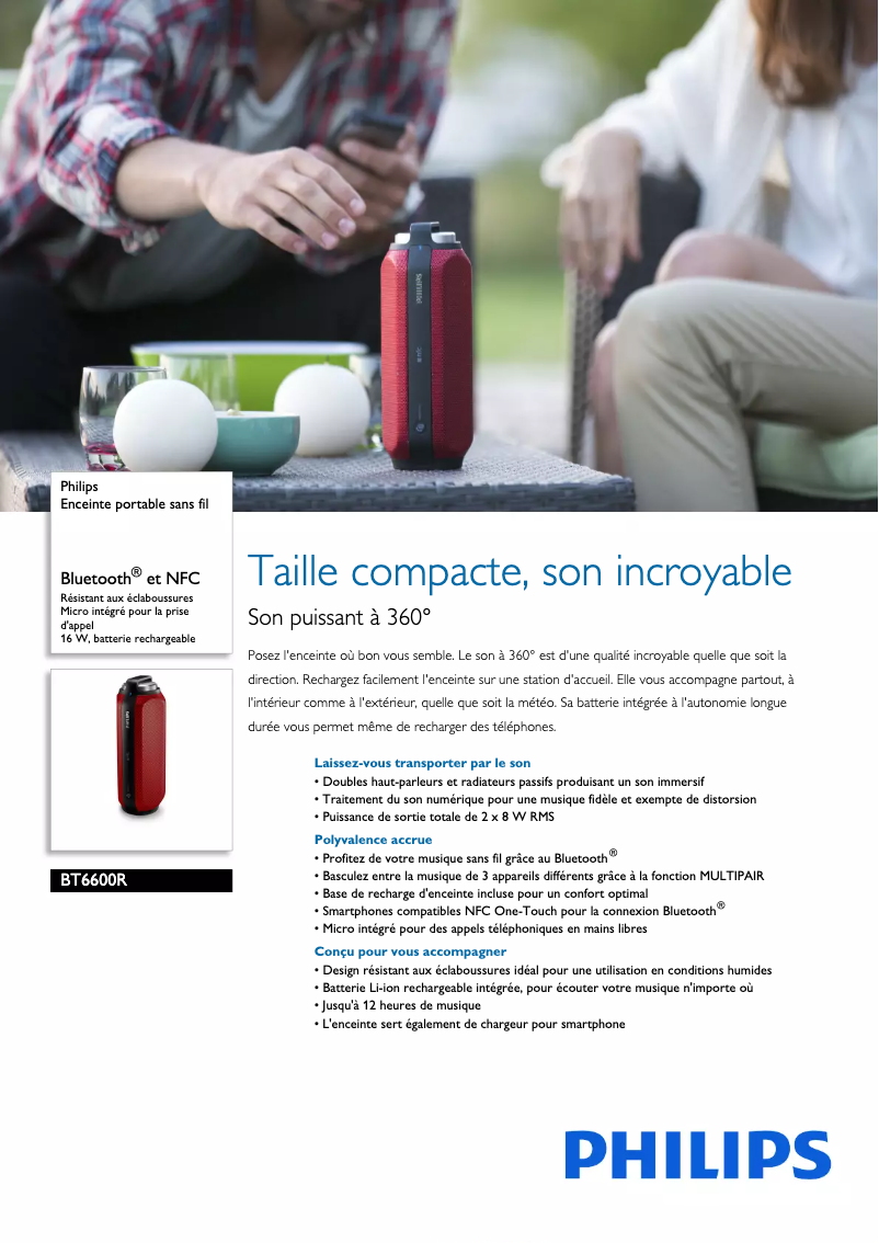 Image de la première page du manuel de l'appareil BT6600R