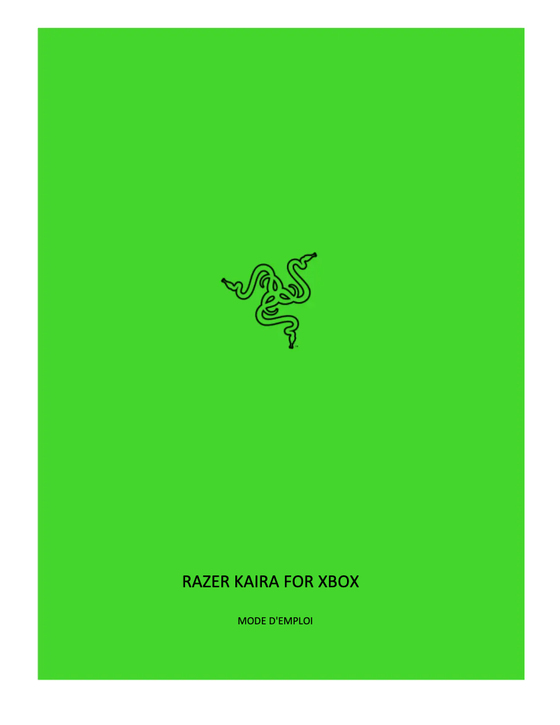 Page n°1 - Manuel utilisateur Razer Kaira for Xbox