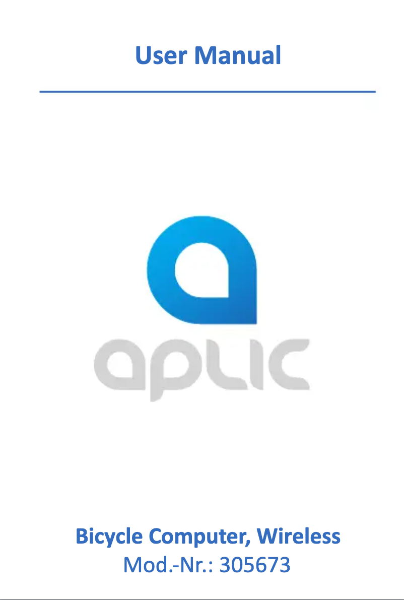 Page 1 de la notice Manuel utilisateur Aplic 305673