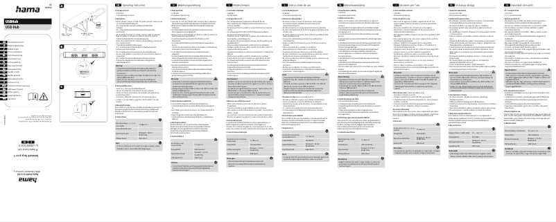 Page n°1 - Manuel utilisateur Hama 00200105