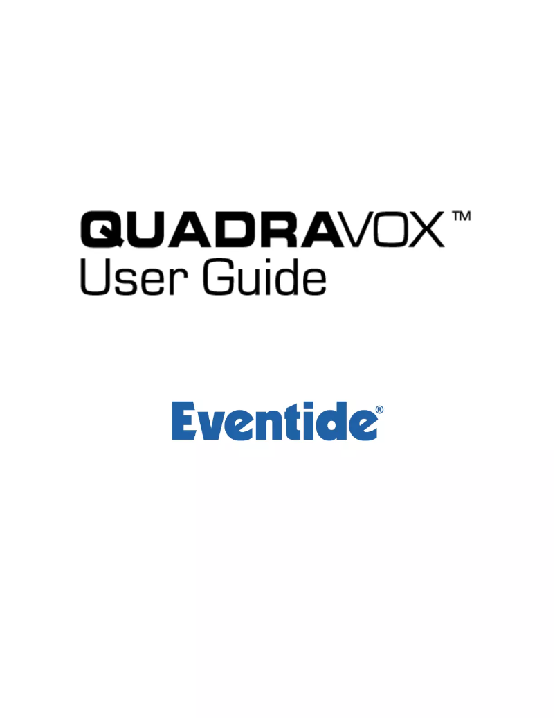 Image de la première page du manuel de l'appareil Quadravox