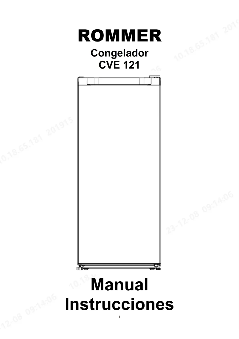 Page n°1 - Manuel utilisateur Rommer CVE 121