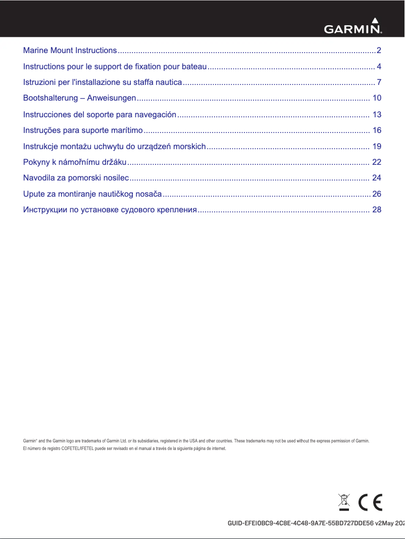 Page 1 de la notice Instructions / montage Garmin Montana 700i