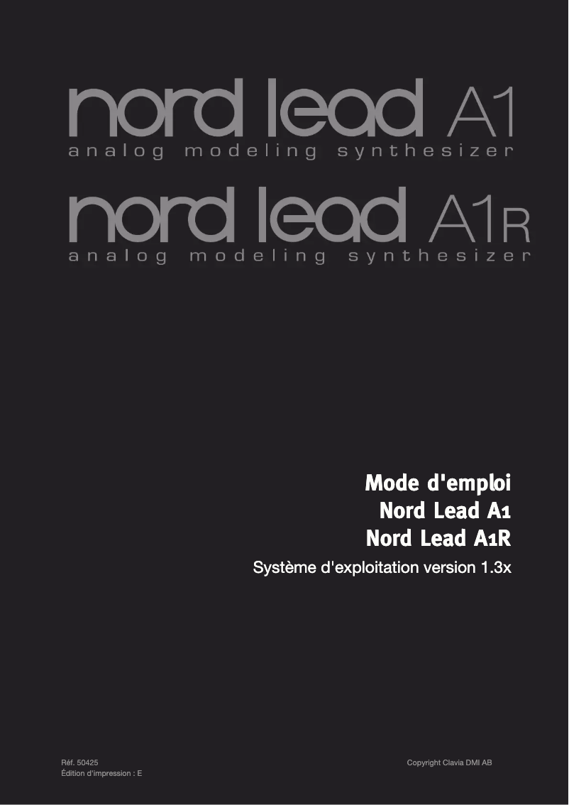 Página 1 del manual Manual de usuario Nord Lead A1r
