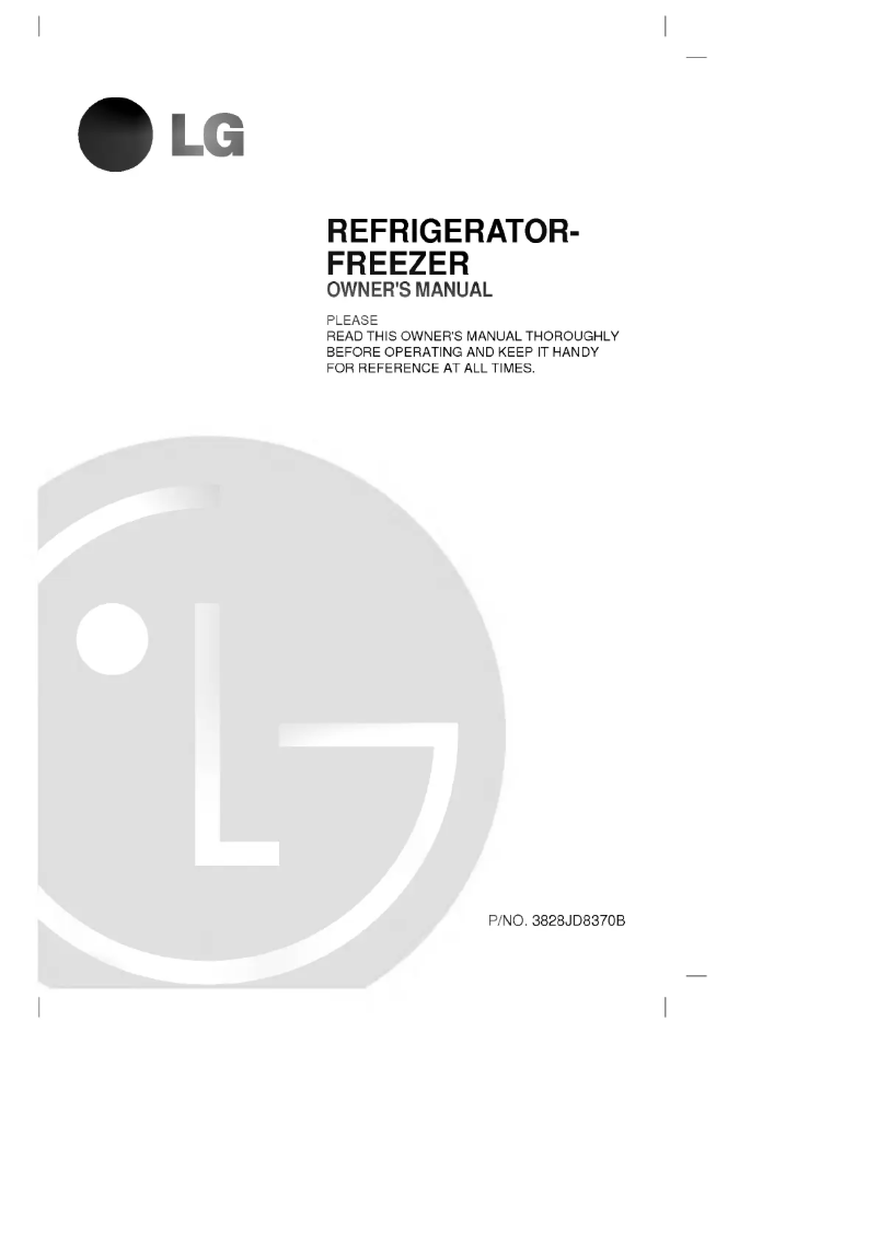 Page n°1 - Manuel utilisateur LG GR-621RW