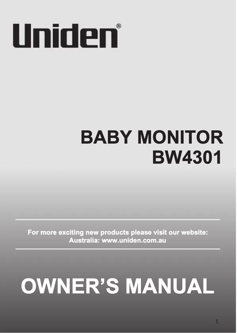 Image de la première page du manuel de l'appareil BW 4301