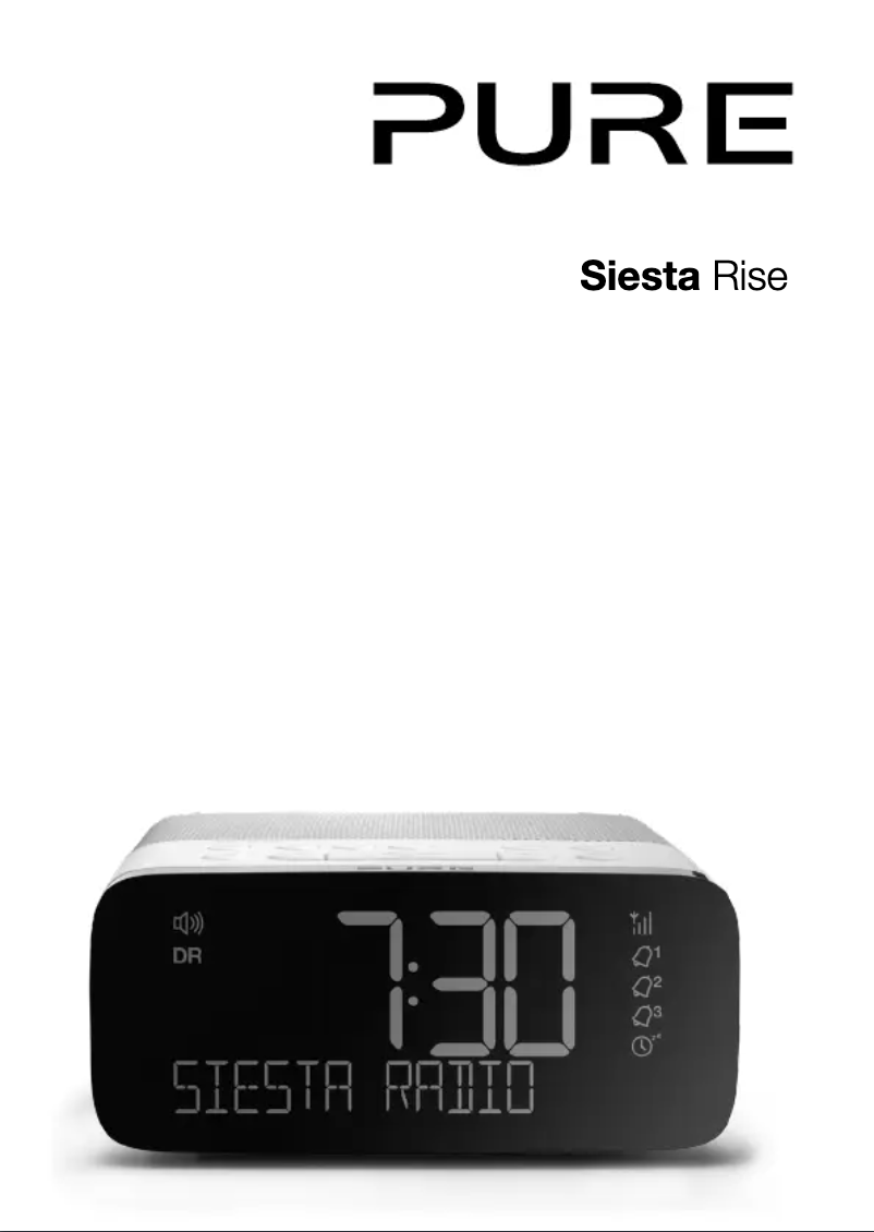 Image de la première page du manuel de l'appareil Siesta Rise