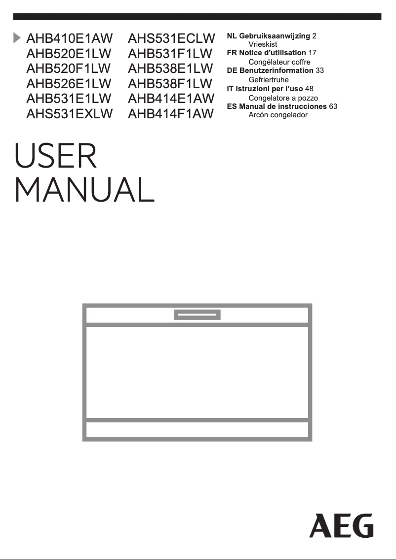 Página 1 del manual Manual de usuario AEG AHS531ECLW