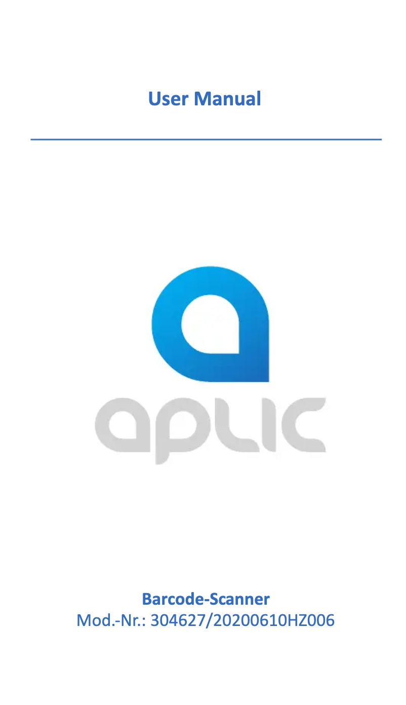 Page n°1 - Manuel utilisateur Aplic 304627