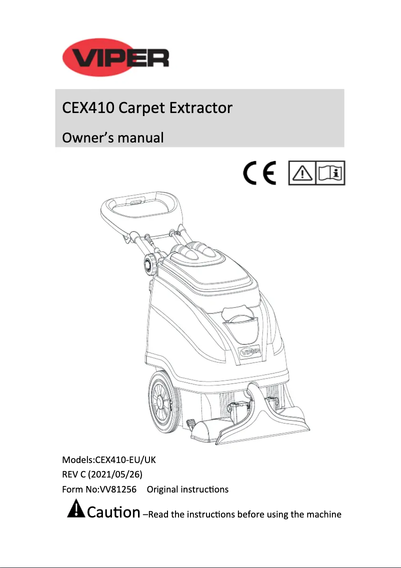 Página 1 del manual Manual de usuario Nilfisk Viper CEX410