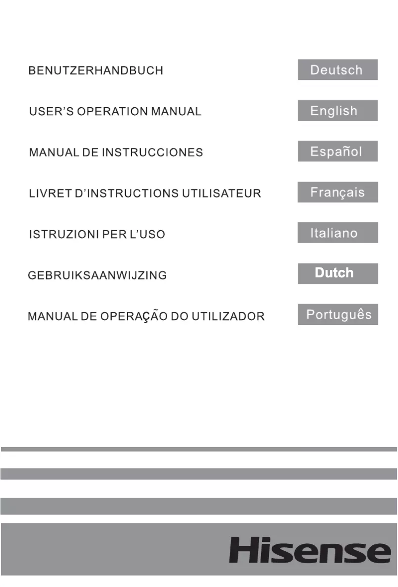 Page 1 de la notice Manuel utilisateur Hisense FSN570W20B