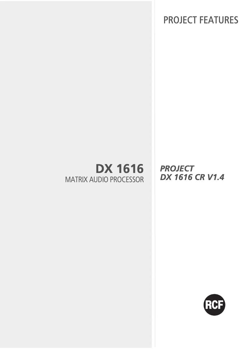 Image de la première page du manuel de l'appareil CR 16-ND